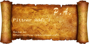 Pittner Adél névjegykártya